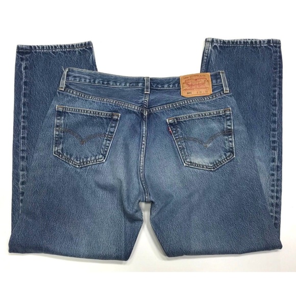 SOLD Levi's 501 Red Tab Button Fly Blue Jeans - Picture 4 of 8